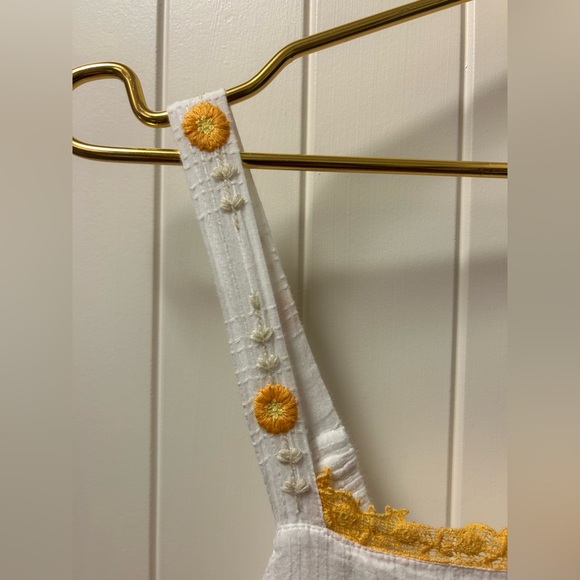 LoveShackFancy Asher Floral Embroidered pinafore dress - Picture 3 of 8